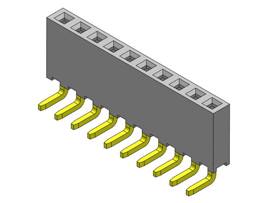TYPE 1 R/A *2 PIN To 1*40PIN H=6.35mm d'immersion d'en-tête de rangée simple femelle du connecteur 2.00mm
