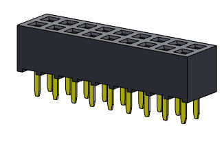 Double TYPE d'immersion de rangée de 2*2 PIN To 2*40 PIN Header Pcb Connector 2.00mm