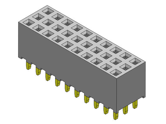 TYPE triple femelle 3*2 PIN To 3*40PIN H=6.35mm d'immersion de rangée du connecteur 2.00mm d'en-tête