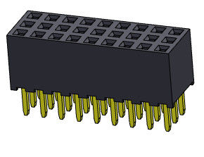 TYPE triple femelle 3*2 PIN To 3*40PIN H=6.35mm d'immersion de rangée du connecteur 2.00mm d'en-tête