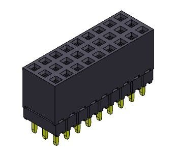 Type élevé par rangée triple femelle 3*2 PIN To 3*40PIN du connecteur 2.00mm d'en-tête