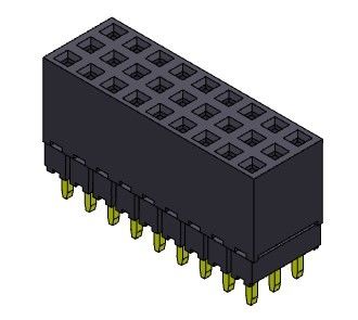 Type élevé par rangée triple femelle 3*2 PIN To 3*40PIN du connecteur 2.00mm d'en-tête