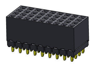 Type élevé par rangée femelle 4*2 PIN To 4*40PIN de quadruple du connecteur 2.00mm d'en-tête