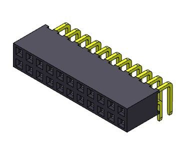 TYPE R/A d'immersion de double rangée de 2*2 PIN To 2*40 PIN Dip Connectors 2.00mm