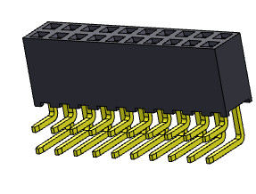TYPE R/A d'immersion de double rangée de 2*2 PIN To 2*40 PIN Dip Connectors 2.00mm