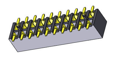 TYPE de SMT femelle d'en-tête de profil bas de 2.00mm - 2 *2 PIN To 2*40PIN