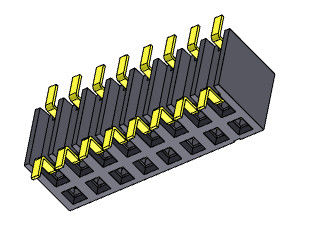 TYPE de SMT latéral d'entrée de 2.00mm Pin Header Connectors Dual Row - 2 *2 PIN To 2*25PIN