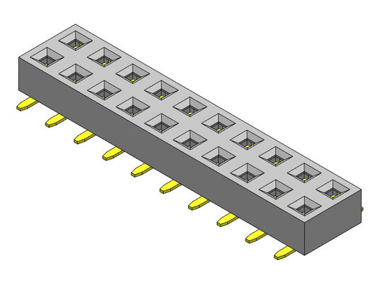 La double rangée SMT DACTYLOGRAPHIENT à 2,54 l'en-tête femelle 2*2 PIN To 2*40PIN H=2.00mm