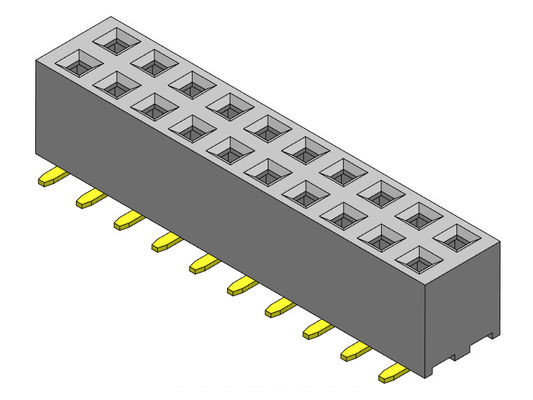 double connecteur 2*2 PIN To 2*40 PIN With Pegs d'en-tête de carte PCB de rangée de 2.00mm