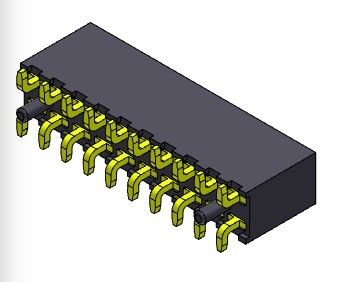 TYPE de SMT femelle de rangée du connecteur 2.00mm d'en-tête double - 2 *2 PIN To 2*40PIN H=6.35mm
