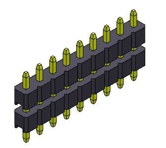 TYPE 1 *2 PIN To 1*40PIN H=2.00MM d'IMMERSION simple de pile de rangée de Pin Header Connector 2.00mm