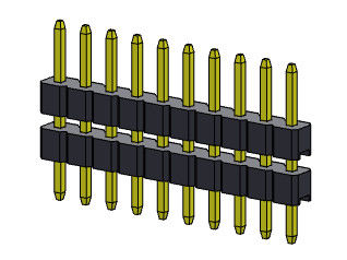 TYPE 1 *2 PIN To 1*40PIN H=2.00MM d'IMMERSION simple de pile de rangée de Pin Header Connector 2.00mm