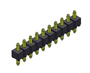 TYPE 1 simple *2 PIN To 1*40PIN H=2.00MM d'immersion de rangée de Pin Header Connector 2.00mm
