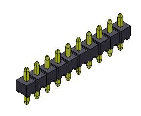 TYPE 1 simple *2 PIN To 1*40PIN H=2.00MM d'immersion de rangée de Pin Header Connector 2.00mm