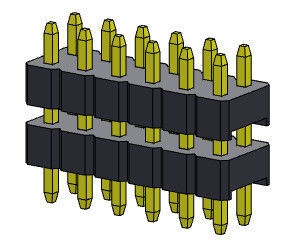 Double TYPE d'IMMERSION de pile de rangée de Pin Header Connector 2.00mm - 2 *2 PIN To 2*40PIN