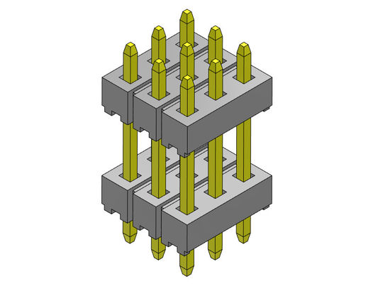 TYPE 3*2 PIN To 3*40PIN d'IMMERSION triple de pile de rangée de Pin Header Connector 2.00mm