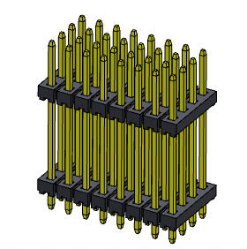TYPE droit 4*3 PIN To 4*40PIN de pile de rangée de quadruple de Pin Header Connector 2.00mm