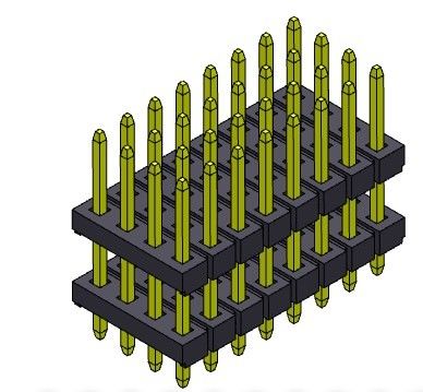 TYPE droit 4*3 PIN To 4*40PIN de pile de rangée de quadruple de Pin Header Connector 2.00mm