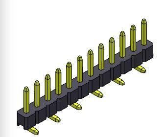 TYPE 1 *2 PIN To 1*40PIN H=2.00MM de SMT simple de connecteur d'en-tête de carte PCB de rangée de 2.00mm