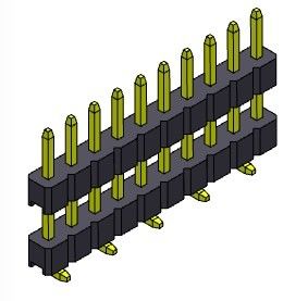 TYPE 1 *2 PIN To 1*40PIN de SMT simple de pile de rangée de Pin Header Connector 2.00mm