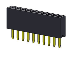 Type 1 droit *2 PIN To 1*40PIN H=4.30mm d'en-tête de rangée simple femelle du connecteur 1.27mm