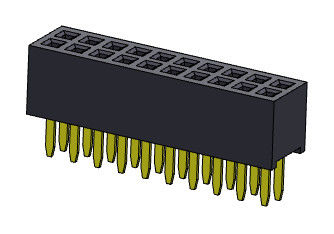 Type droit d'en-tête rangée femelle du connecteur 1.27mm de double - 2 *2 PIN To 2*40PIN H=3.40mm