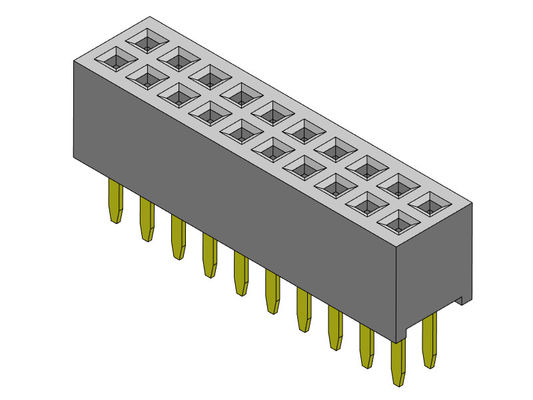 Type droit d'en-tête rangée femelle du connecteur 1.27mm de double - 2 *2 PIN To 2*40PIN H=3.40mm