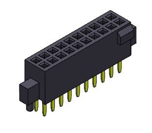 Rangée femelle du connecteur 1.27mm d'en-tête double avec le type droit de Bump&amp;Pegs - 2 *3 PIN To 2*50PIN H=4.40mm