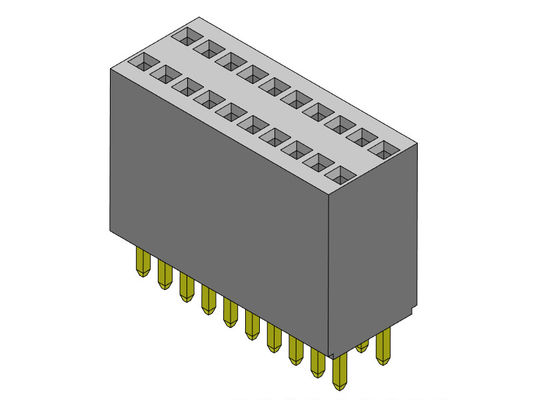 Type droit d'en-tête rangée femelle du connecteur 1.27mm de double - 2 *2 PIN To 2*35PIN H=8.50mm