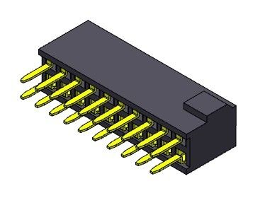 Type droit d'en-tête rangée femelle du connecteur 1.27mm de double avec la bosse 2*3 PIN To 2*50PIN H=4.40mm