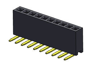 Type 1 R/A *2 PIN To 1*40PIN H=4.30mm d'en-tête de rangée simple femelle du connecteur 1.27mm