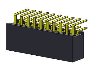 Type R/A d'en-tête rangée femelle du connecteur 1.27mm de double - 2 *3 PIN To 2*50PIN H=4.40mm