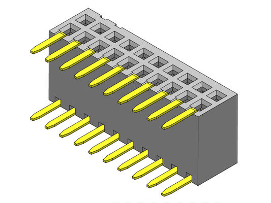 Type femelle d'immersion d'entrée de Sild de rangée du connecteur 1.27mm d'en-tête double - 2 *3 PIN To 2*40PIN H=3.45mm