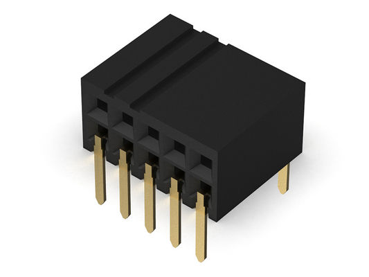 Type femelle d'immersion d'entrée de Sild de rangée du connecteur 1.27mm d'en-tête double - 2 *3 PIN To 2*40PIN H=3.45mm