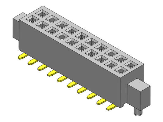 Rangée femelle du connecteur 1.27mm d'en-tête double avec le type de SMT de chevilles - 2 *3 PIN To 2*50PIN H=3.40mm