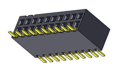 Type femelle de SMT d'entrée de Sild de rangée du connecteur 1.27mm d'en-tête double - 2 *2 PIN To 2*40PIN H=3.45mm