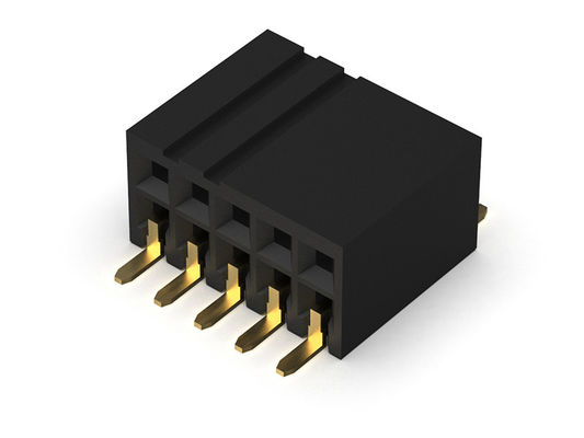 Type femelle de SMT d'entrée de Sild de rangée du connecteur 1.27mm d'en-tête double - 2 *2 PIN To 2*40PIN H=3.45mm
