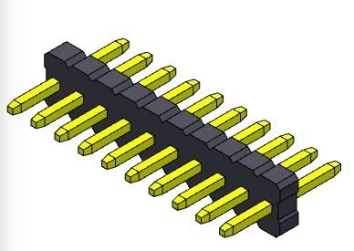 Type 1 droit *2 PIN To 1*50PIN SQ0.40mm de rangée simple de Pin Header Connector 1.27mm Serise
