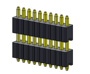 Type 1 droit *2 PIN To 1*50PIN SQ0.46mm de seule pile de rangée de Pin Header Connector 1.27mm Serise