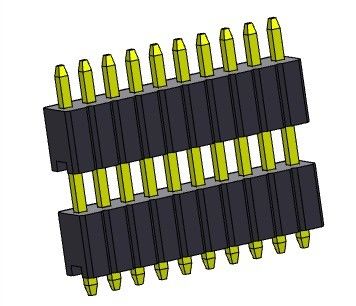 Type 1 droit *2 PIN To 1*50PIN SQ0.46mm de seule pile de rangée de Pin Header Connector 1.27mm Serise