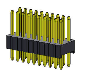 1.27mm Serise connecteur de tête de broche double rangée type droit 1.27 * 2.54mm 2 * 2PIN à 2 * 50PIN SQ0.46mm