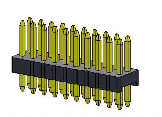 Type droit de double rangée de Pin Header Connector 1.27mm Serise - 2 *2 PIN To 2*50PIN SQ0.40mm