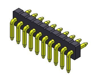 rangée simple 1*2 R/A PIN To 1*50PIN de connecteurs d'en-tête de carte de 1.27mm