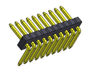 rangée simple 1*2 R/A PIN To 1*50PIN de connecteurs d'en-tête de carte de 1.27mm
