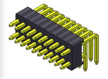 rangée 2*2 R/A PIN To 2*50PIN de 1.27*2.54mm Pin Female Header Connector Dual