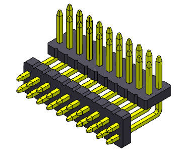 1.27mm Pin Header Connector Dual Row féminin 2*2 PIN To 2*50PIN SQ0.40mm