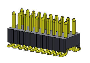 Type rangée Pin Header de SMT de double 1.27*2.54mm 2*2 PIN To 2*50PIN SQ0.46mm