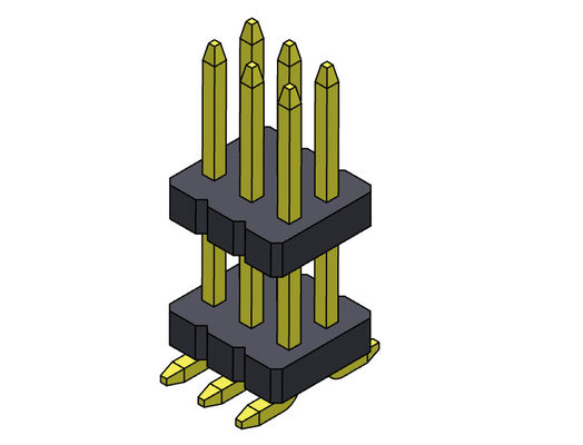 Type droit de SMT de double pile de rangée de Pin Header Connector 1.27mm Serise avec les chevilles 2*3 PIN To 2*40PIN SQ0.40mm