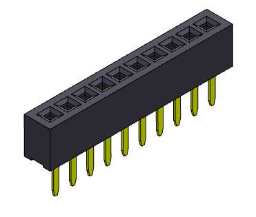 Type 1 droit *2 PIN To 1*40PIN H=2.10mm d'en-tête de rangée simple femelle du connecteur 1.00mm