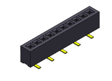 Type 1 simple femelle *2 PIN To 1*40PIN H=2.10mm de SMT de rangée du connecteur 1.00mm d'en-tête